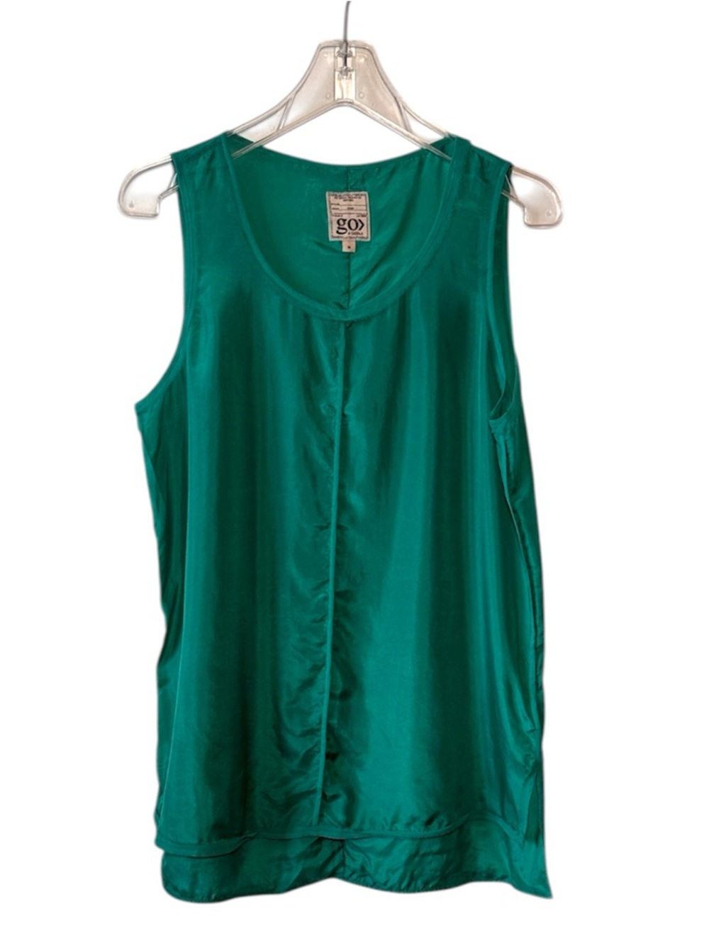 GO BY GO SILK Vibrant Green Tank Top